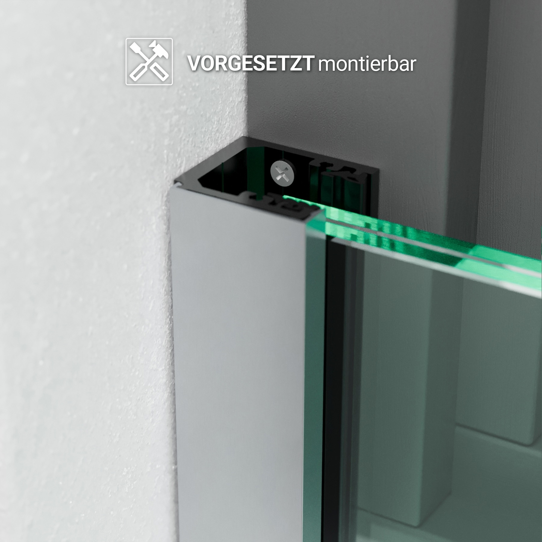 Französischer Balkon, Komplettset Schwarz RAL 9005 matt, Länge 900 mm