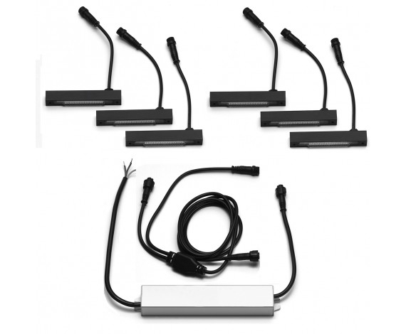 LED-Einbauleuchten 6er Set inkl. Trafo - Warmweiß