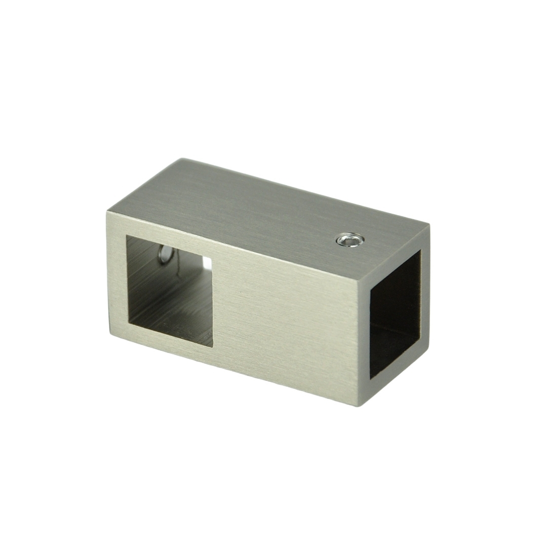 Ergänzungs-Set Seitenteil | Edelstahloptik Matt gebürstet | Eckig