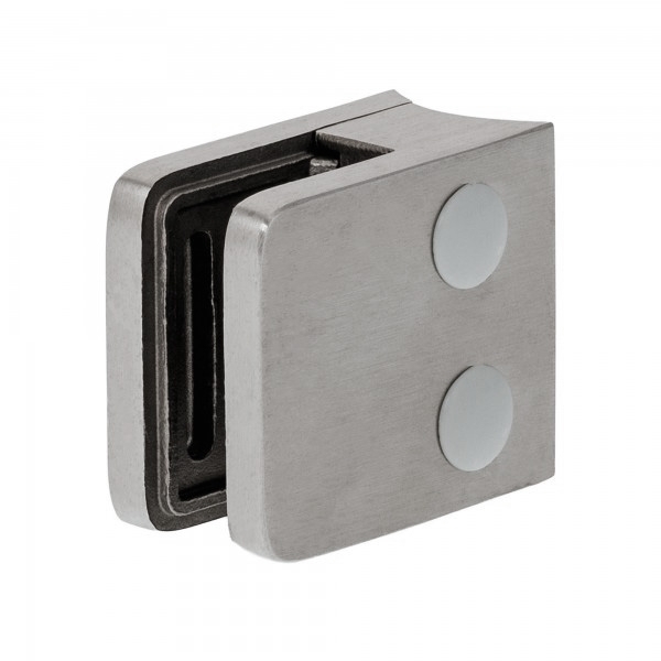 Eckiger Glashalter | runder Anschluss | 10 mm