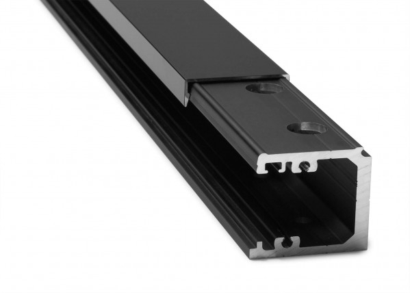 Französischer Balkon, Komplettset Schwarz RAL 9005 matt, Länge 900 mm