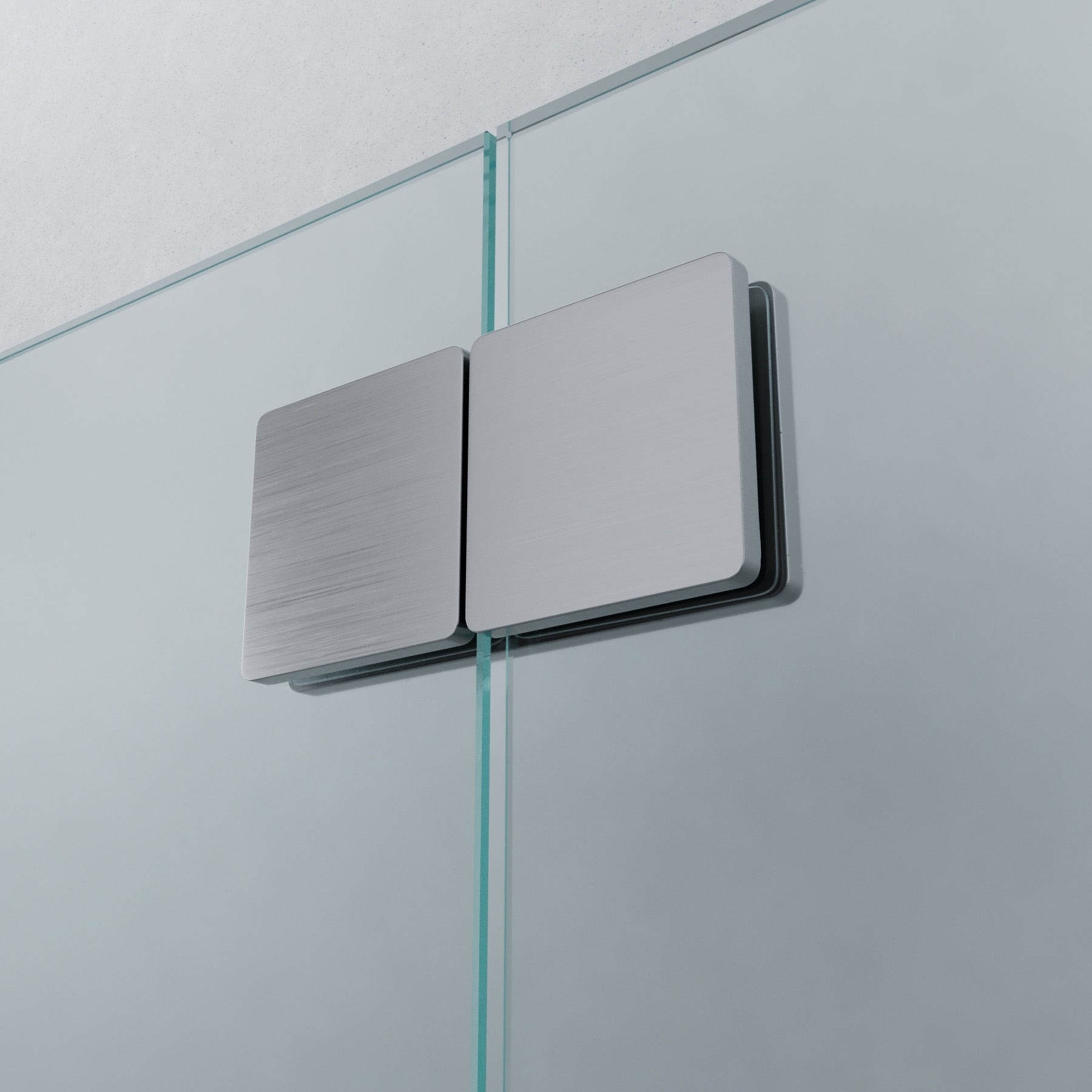 Längsverbinder | Glas-Glas 180° | Schwarz Matt