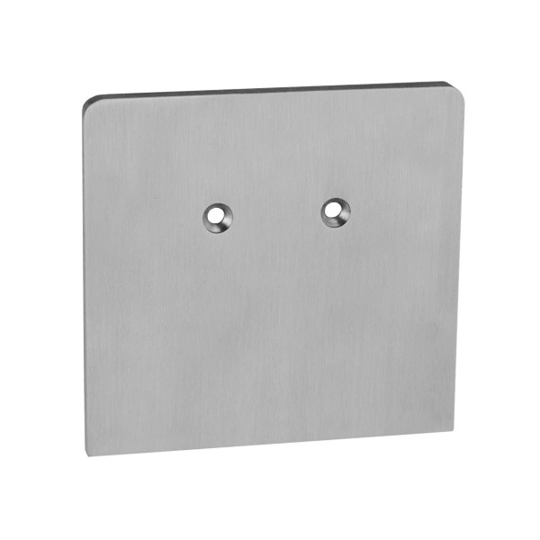 Endkappe für Klemmprofil 17,52 mm, eckiges Design - Edelstahloptik