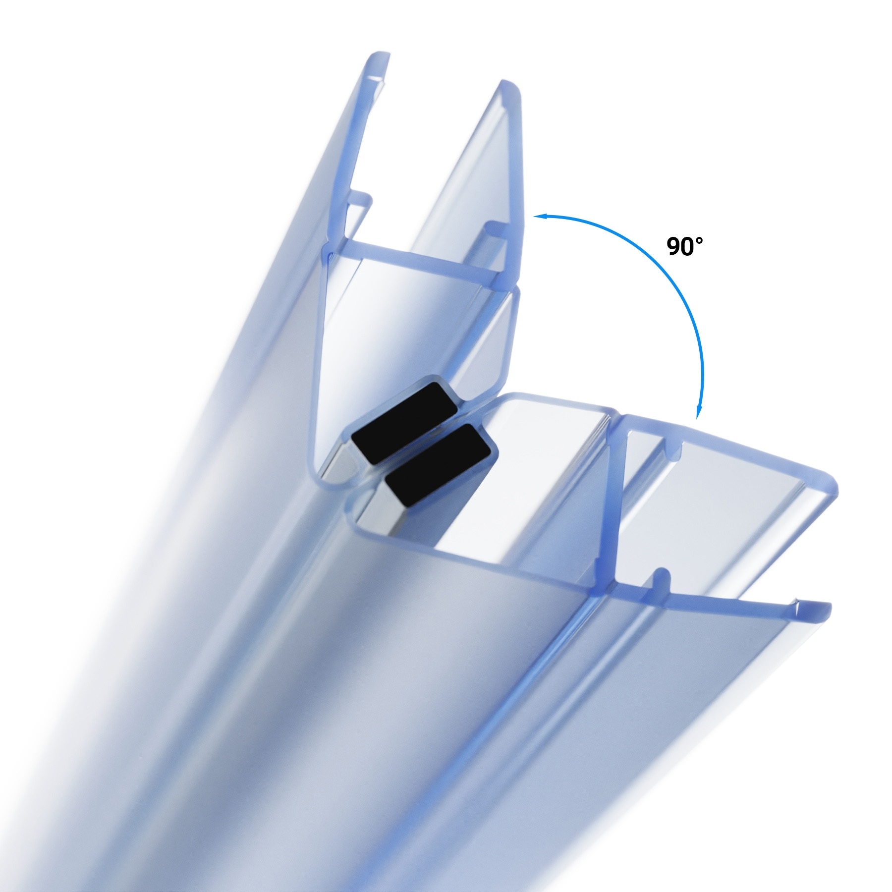 Magnetdichtung 90° für 8 mm Glas, Länge: 2500 mm