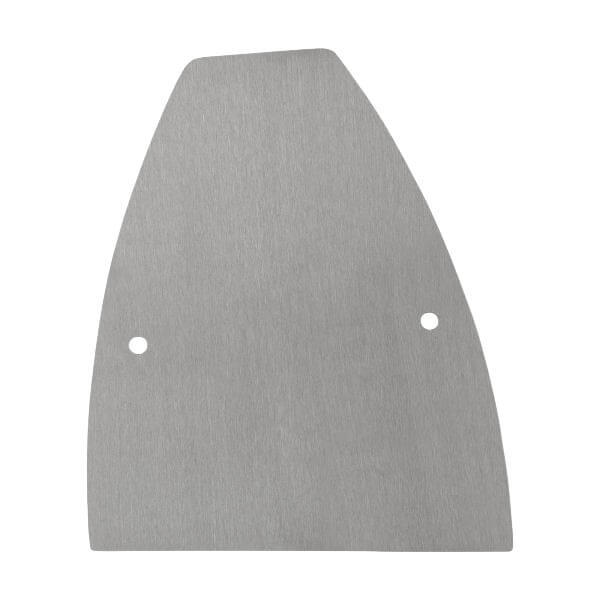 Linke Endkappe Wandklemmprofil 5° Dachneigung 17,52 mm, oval - Edelstahloptik
