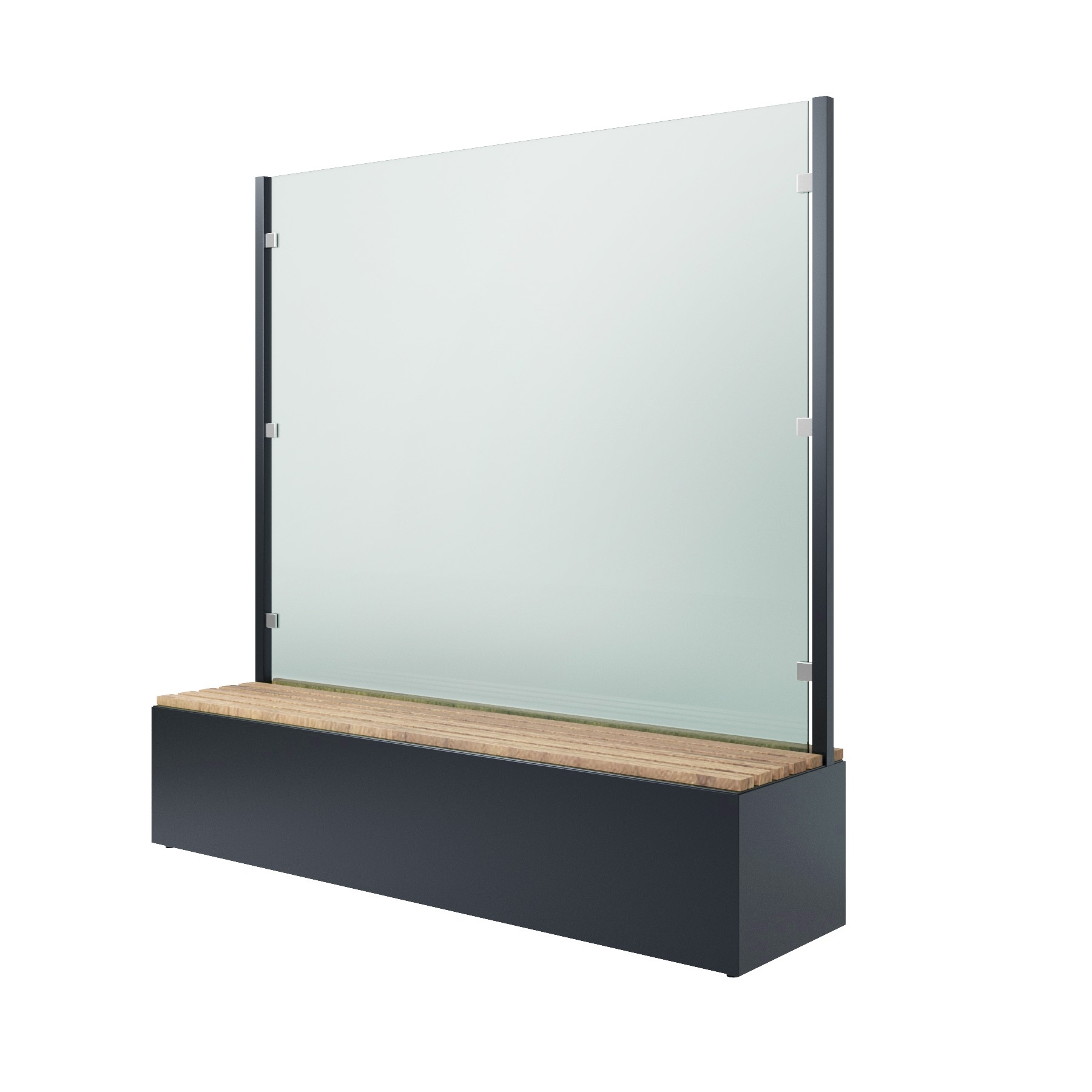 Sitzbank mit Sicht- & Windschutz 185 cm breit