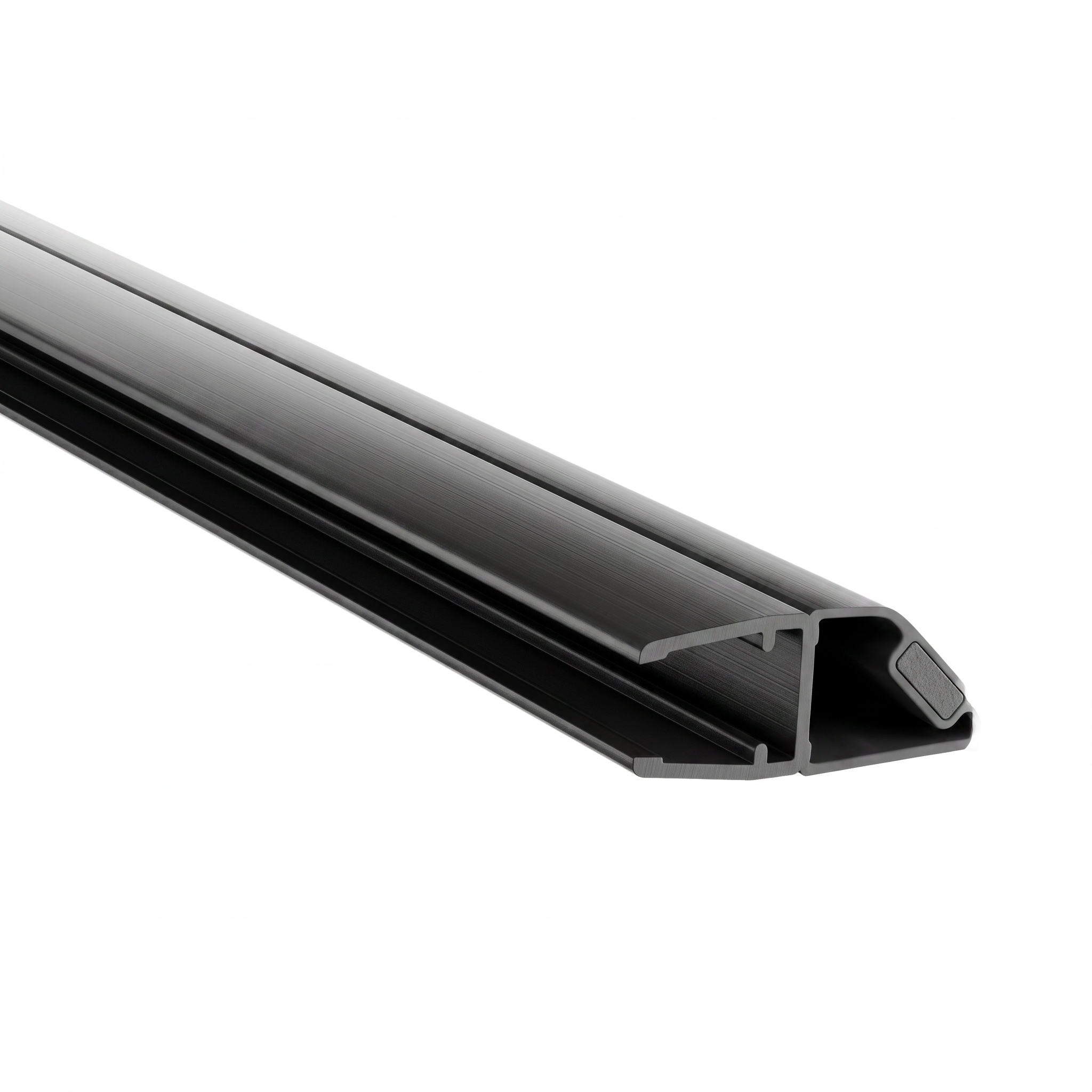 Magnetdichtung | 90°/180° | 6-8 mm Glas | 2500 mm | Schwarz Matt