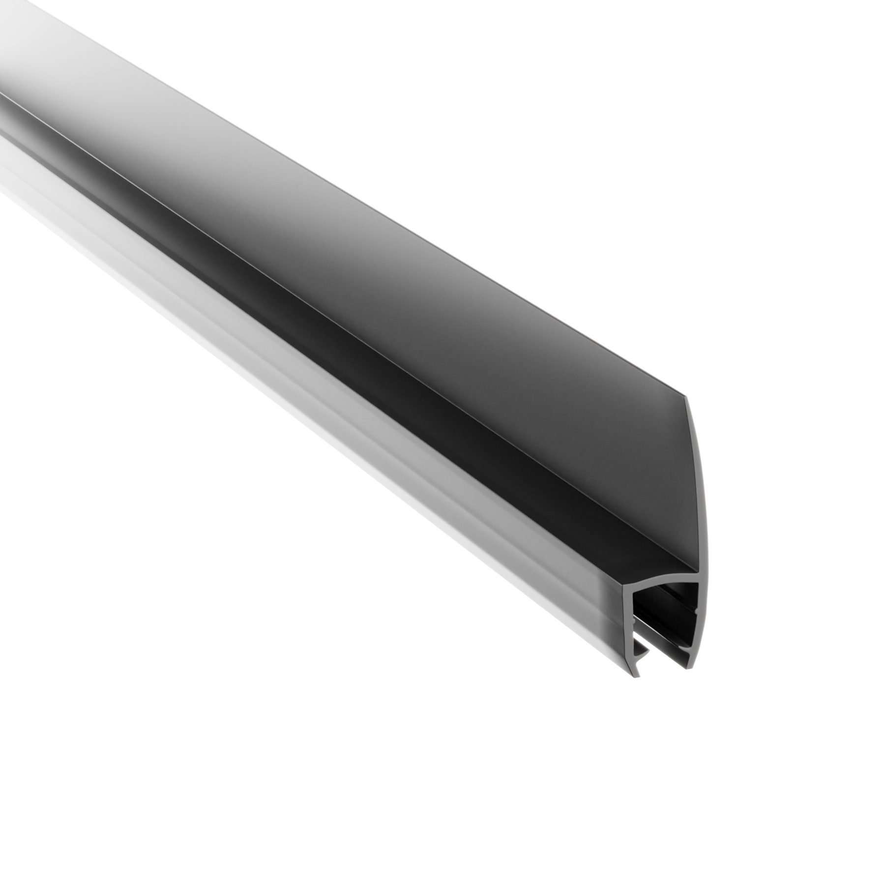 Lippendichtung | 6-8 mm Glas | 2500 mm | Schwarz Matt