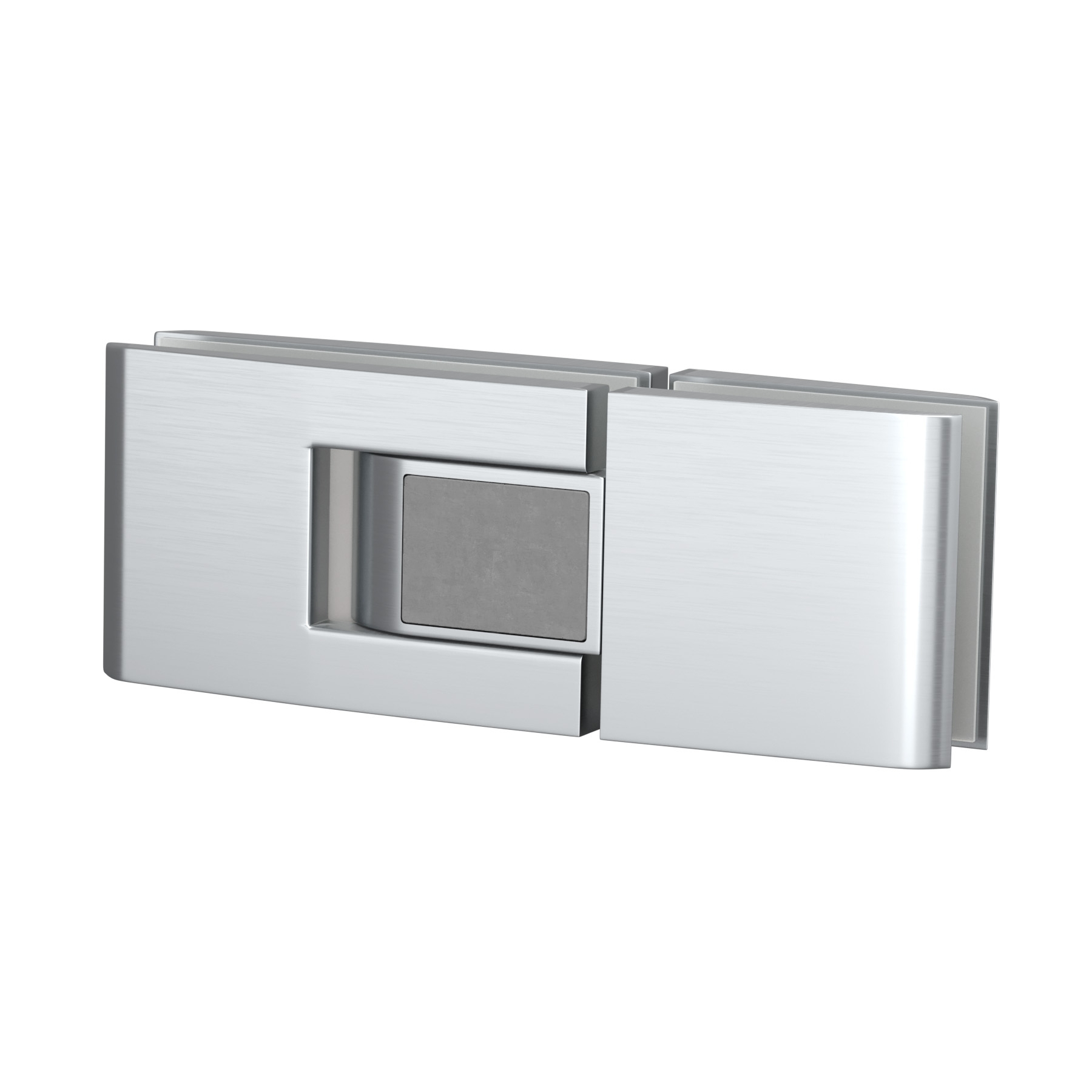 Pendeltürband Paar Tensor rund, Glas-Glas, Silber