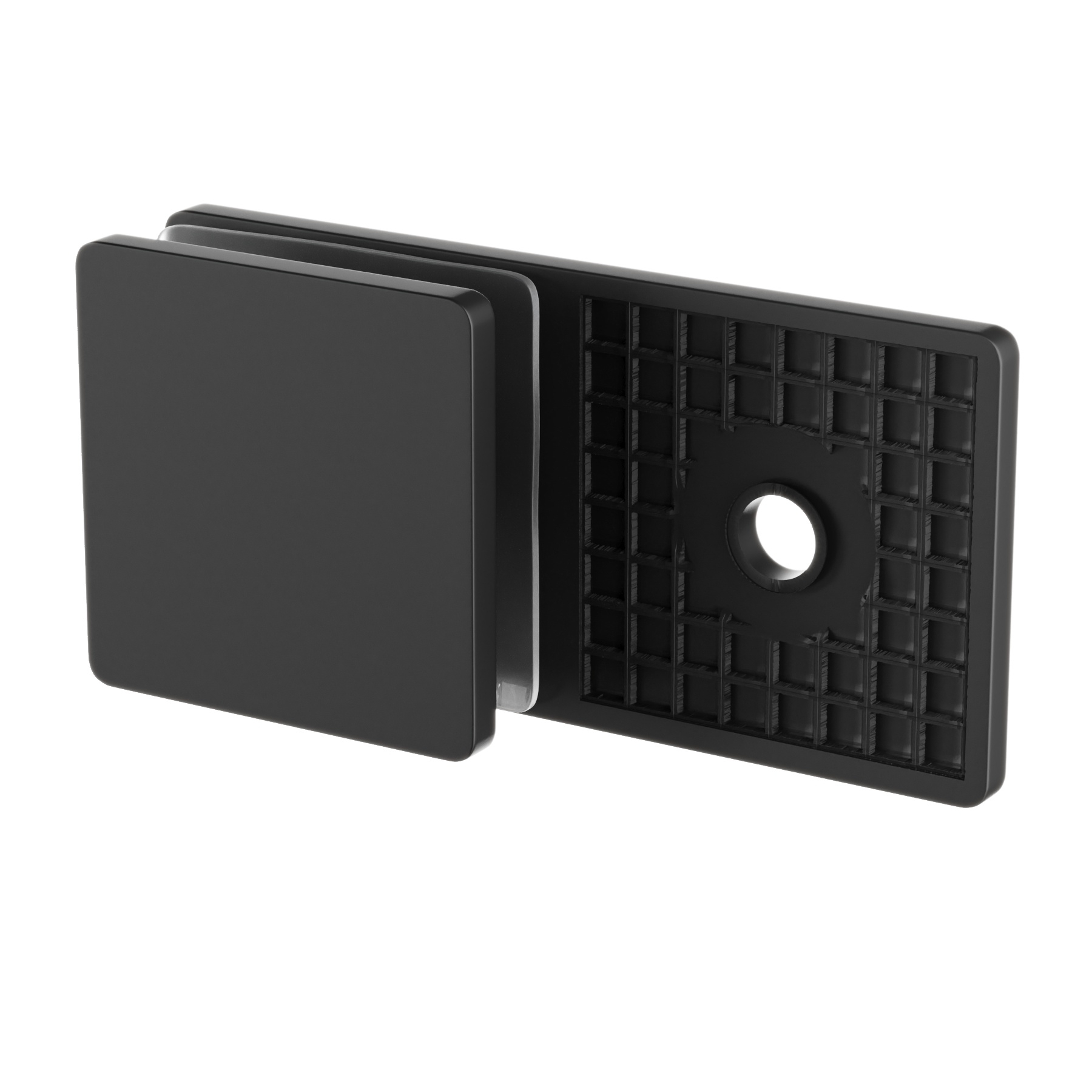 Längsverbinder | Glas-Wand 180° | Schwarz Matt