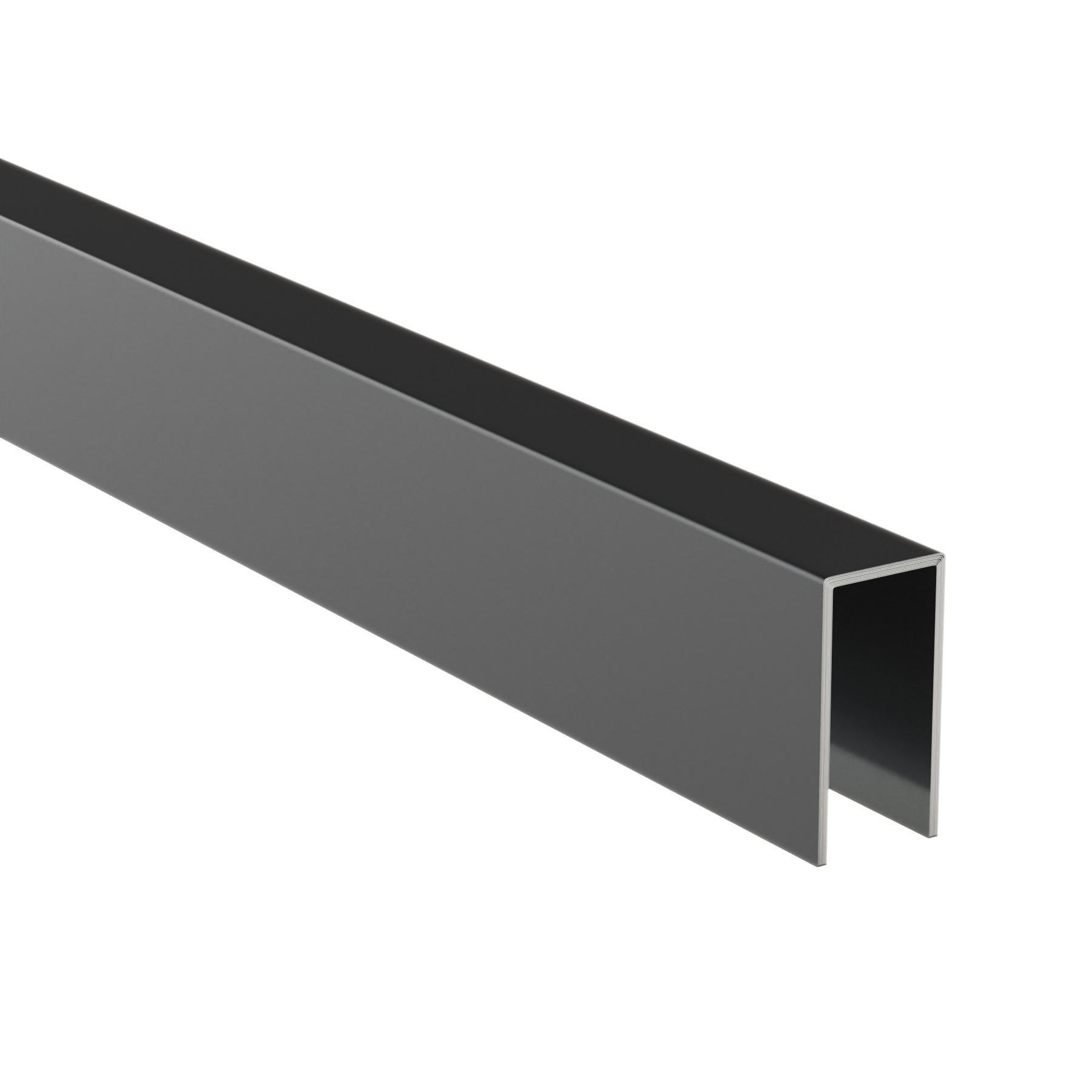 U-Profil | 2500 mm | Schwarz Matt