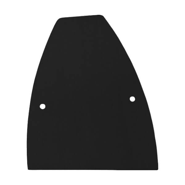 Linke Endkappe Wandklemmprofil 5° Dachneigung 17,52 mm, oval - Schwarz
