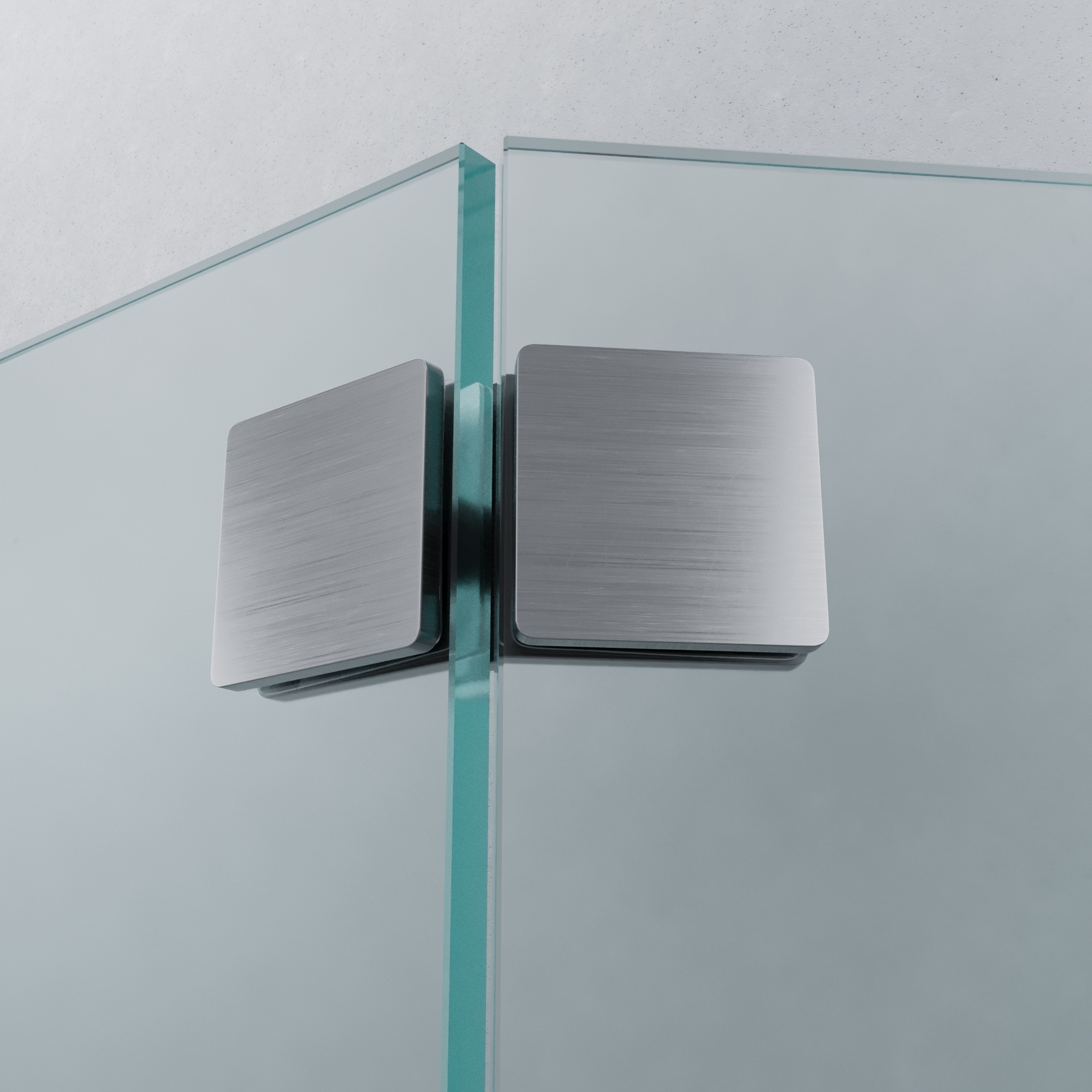 Winkelverbinder | Glas-Glas 135° | Schwarz Matt