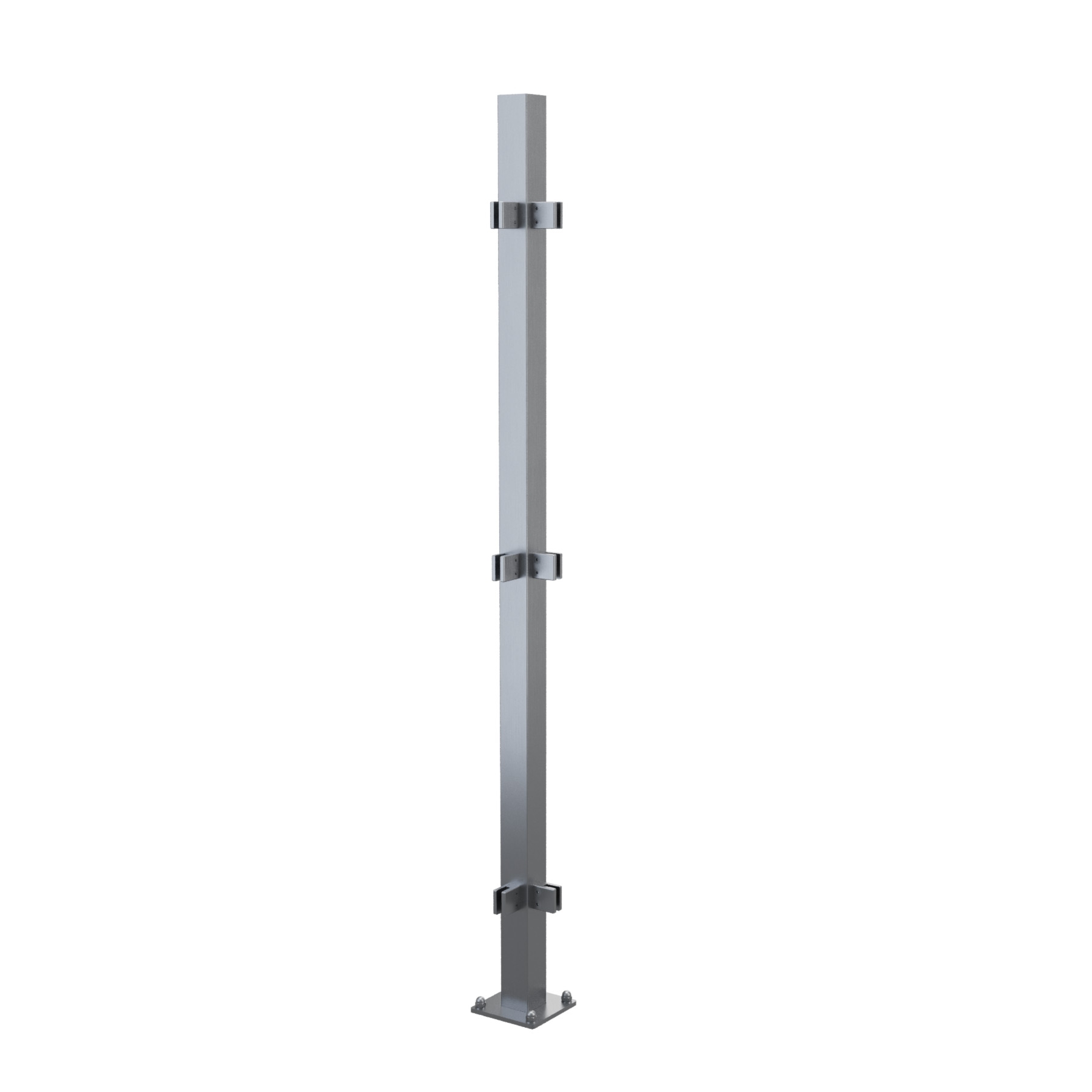 Eck-Pfosten System F Glasstärke 6 - 10 mm zum Aufschrauben
