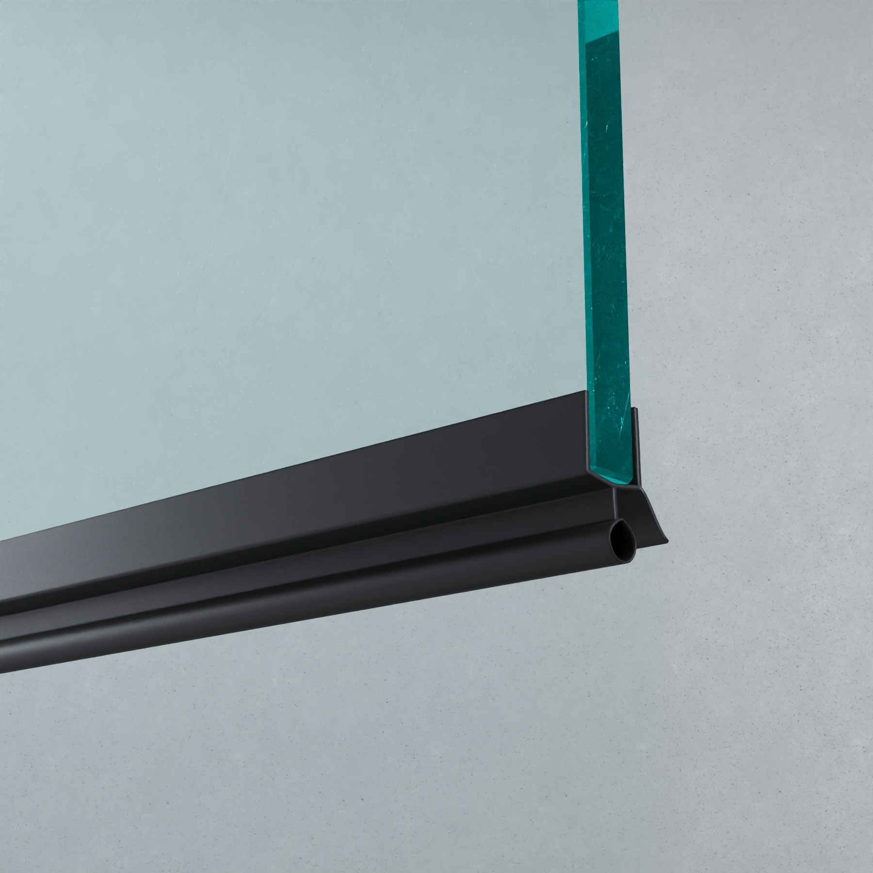 Bodendichtung | 6-8 mm Glas | 2500 mm | Schwarz Matt