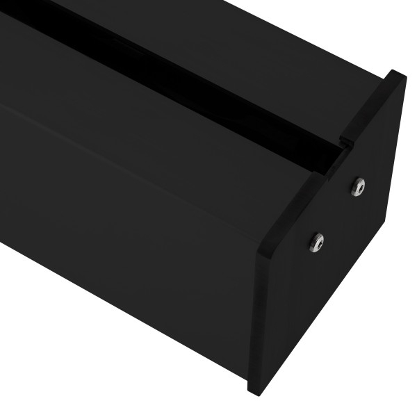 Endkappe für Klemmprofil 17,52 mm, eckiges Design - Schwarz