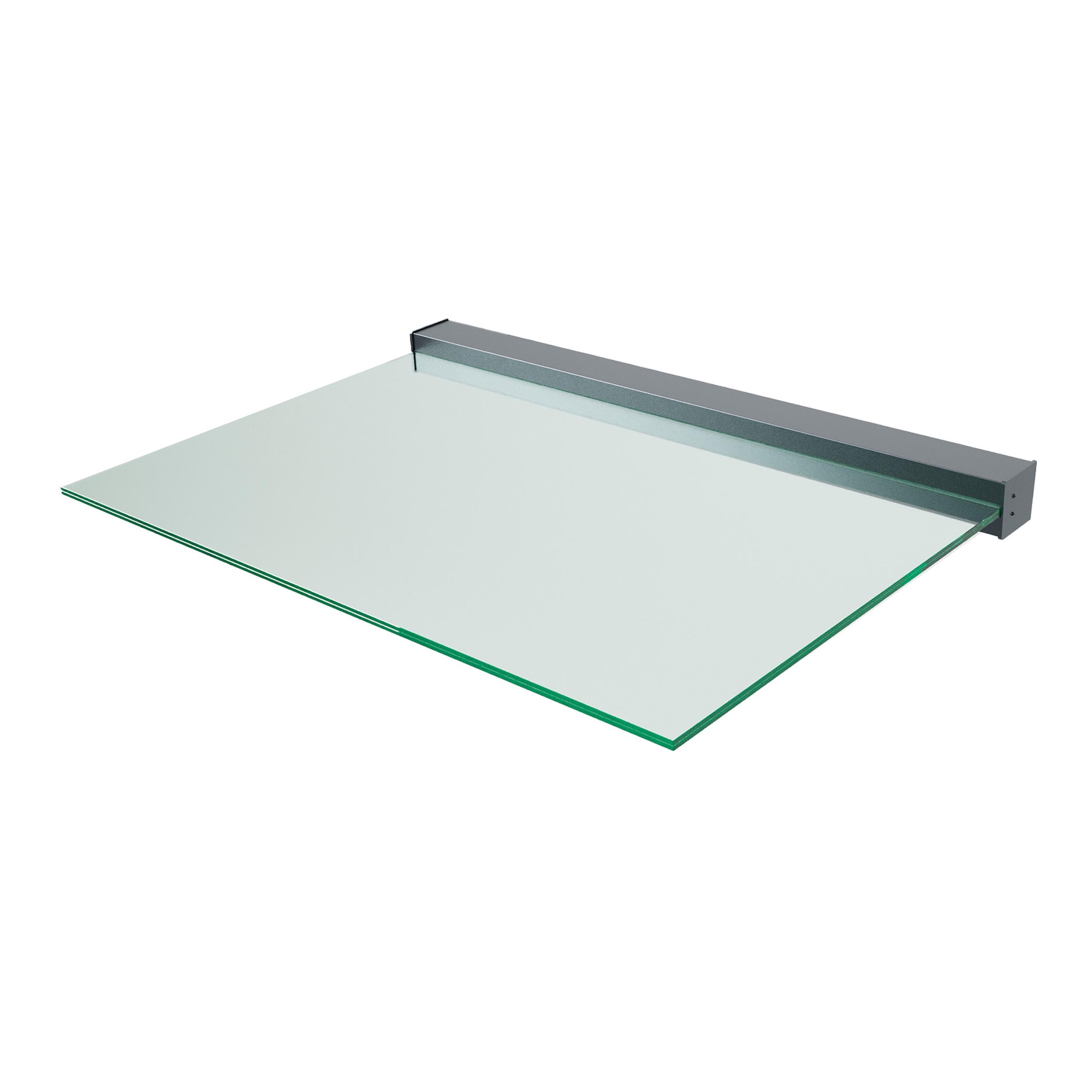 Freitragendes Vordach 250 cm breit mit Glas