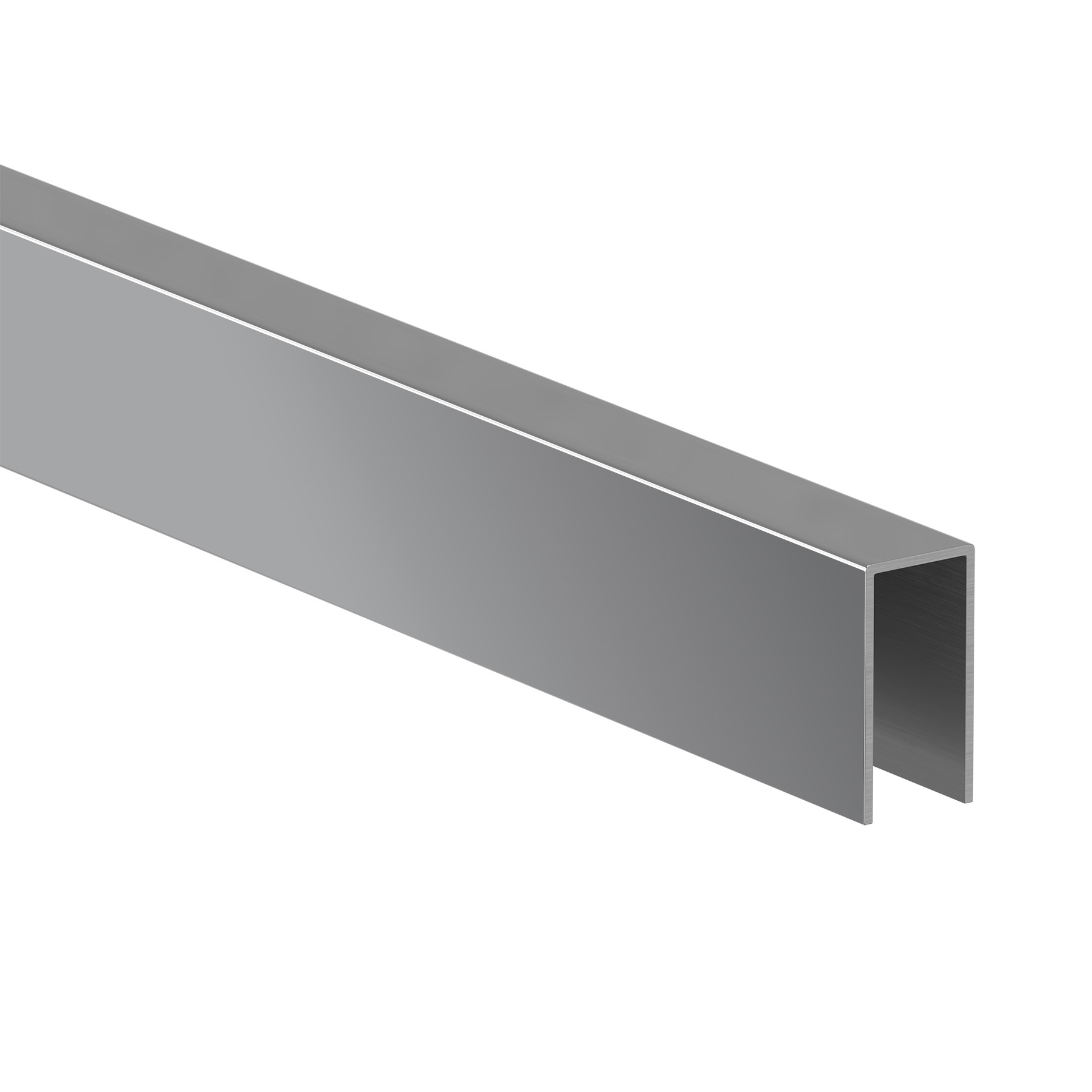 U-Profil - Innenmaß 10,5 x 24 mm - 2,5 m lang - Hochglanz