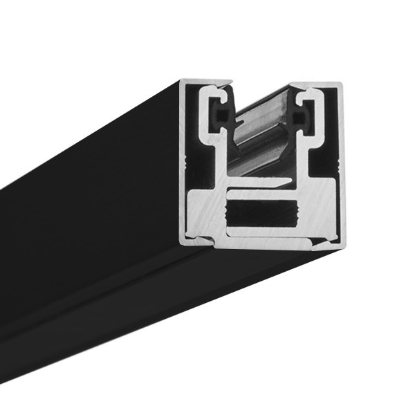 Endstück Glasklemmprofil MINI 8 - 8,76 mm - Schwarz