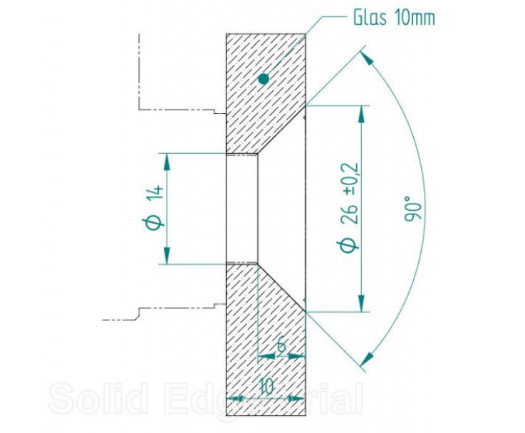 Winkelverbinder Glas-Wand 90° 8500E-3FB, Bild 2