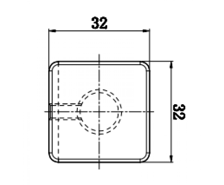 quadratischer moderner Griff in polierter Ausführung, Bild 2