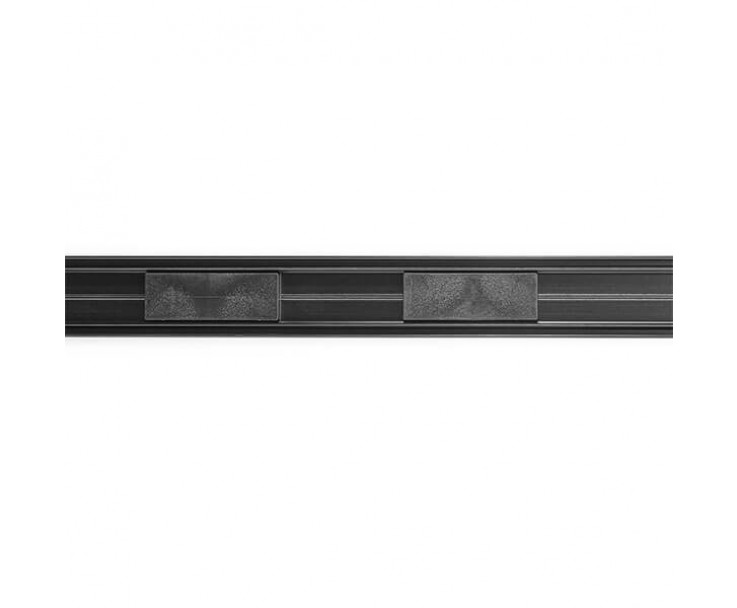 Flaches Aluminiumprofil mit Klebeböcken zum aufkleben auf Glasscheiben in schwarz, Bild 5