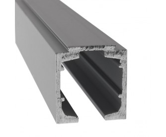 Laufschiene einflügelig, Wand- oder Deckenmontage - Aluminium eloxiert