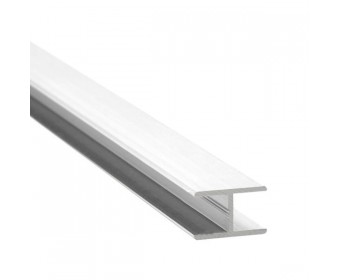H-Profil Aluminium 13,52 mm - Weiss