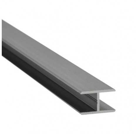 H-Profil Aluminium 10 mm - Edelstahloptik