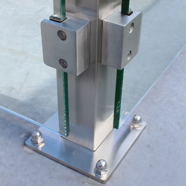 Eck-Pfosten System V Glasstärke 8 - 12,76 mm zum Aufschrauben