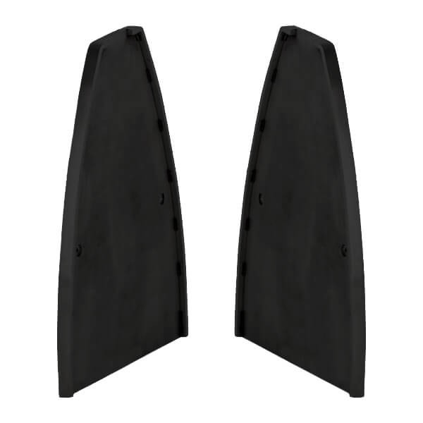 Linke Endkappe Wandklemmprofil 5° Dachneigung 17,52 mm, oval - Schwarz