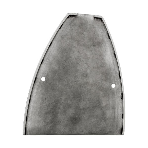 Linke Endkappe Wandklemmprofil 5° Dachneigung 17,52 mm, oval - Edelstahloptik