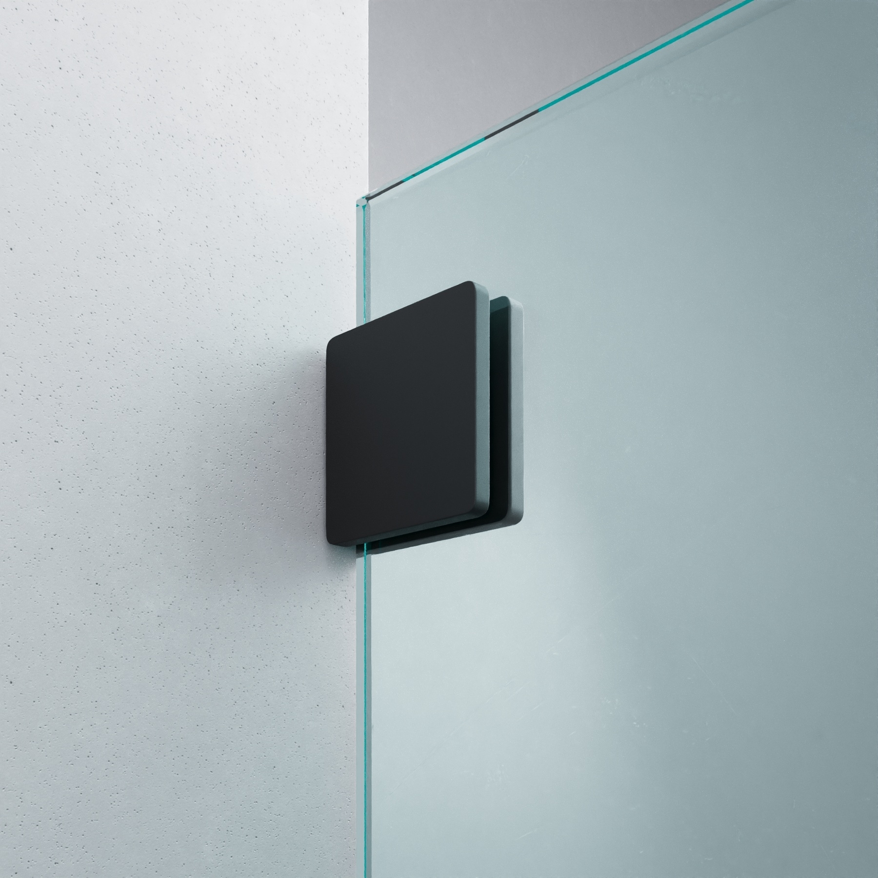 Längsverbinder | Glas-Wand 180° | Schwarz Matt