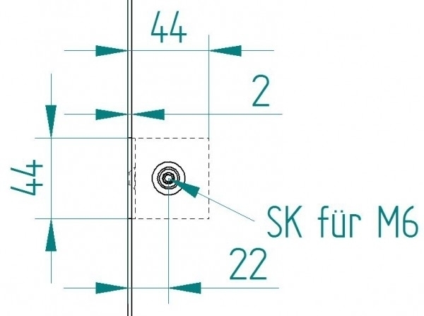 Winkelverbinder | Glas-Wand 90° | Schwarz Matt