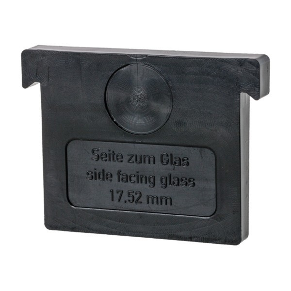 AKTION: 6 METER - Aufgesetztes Brüstungsprofil 17,52 mm - Edelstahloptik