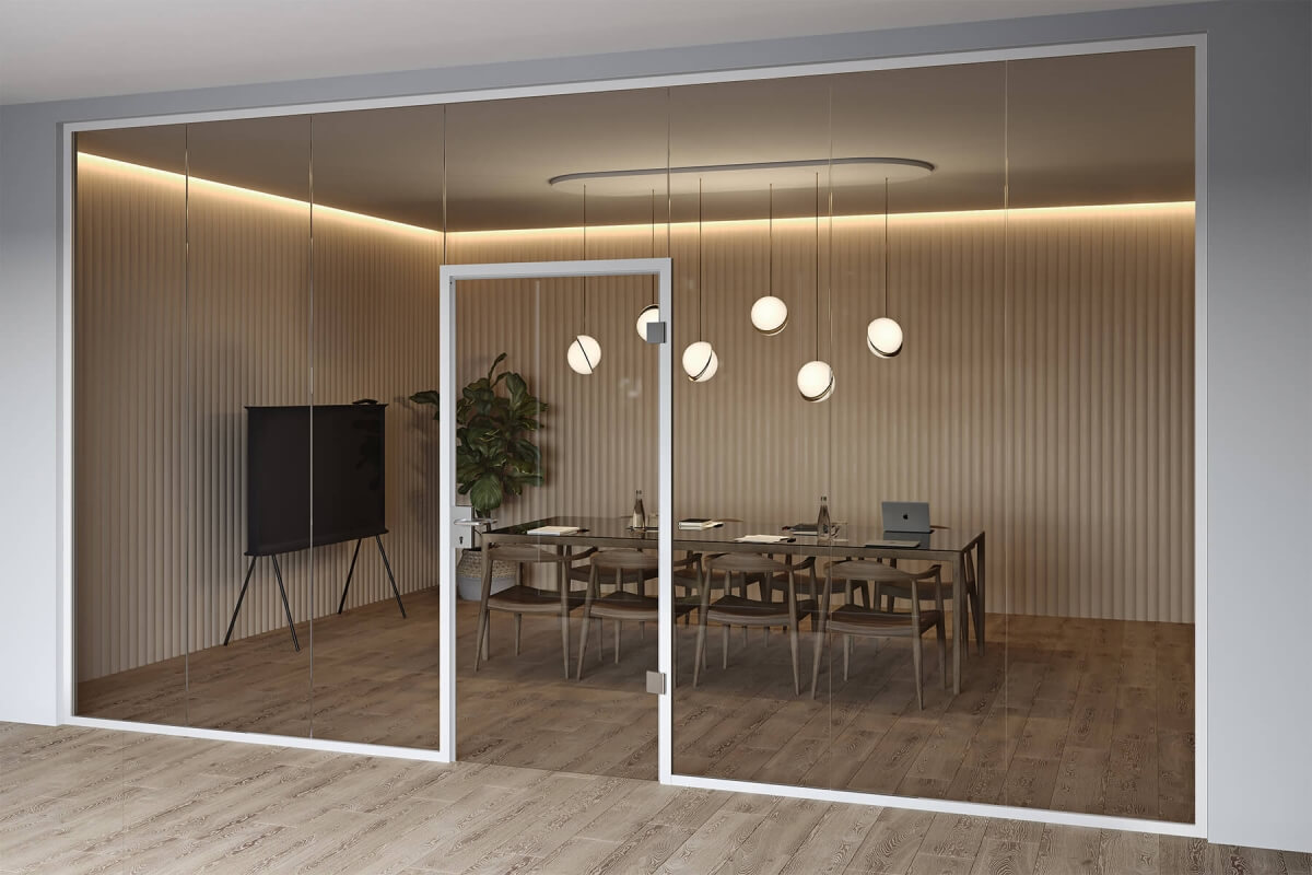 Glastrennwände für das Büro