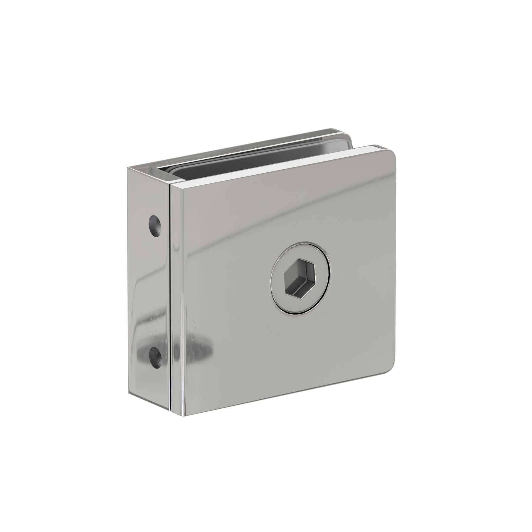 Winkelverbinder | Glas-Wand 90° | Hochglanz