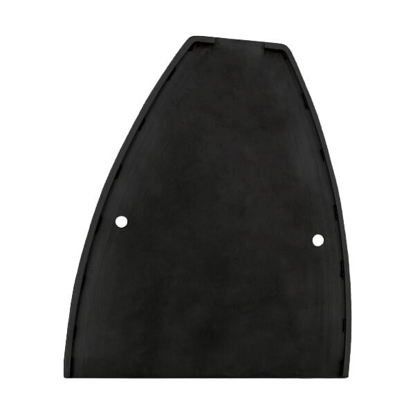 Linke Endkappe Wandklemmprofil 5° Dachneigung 17,52 mm, oval - Schwarz