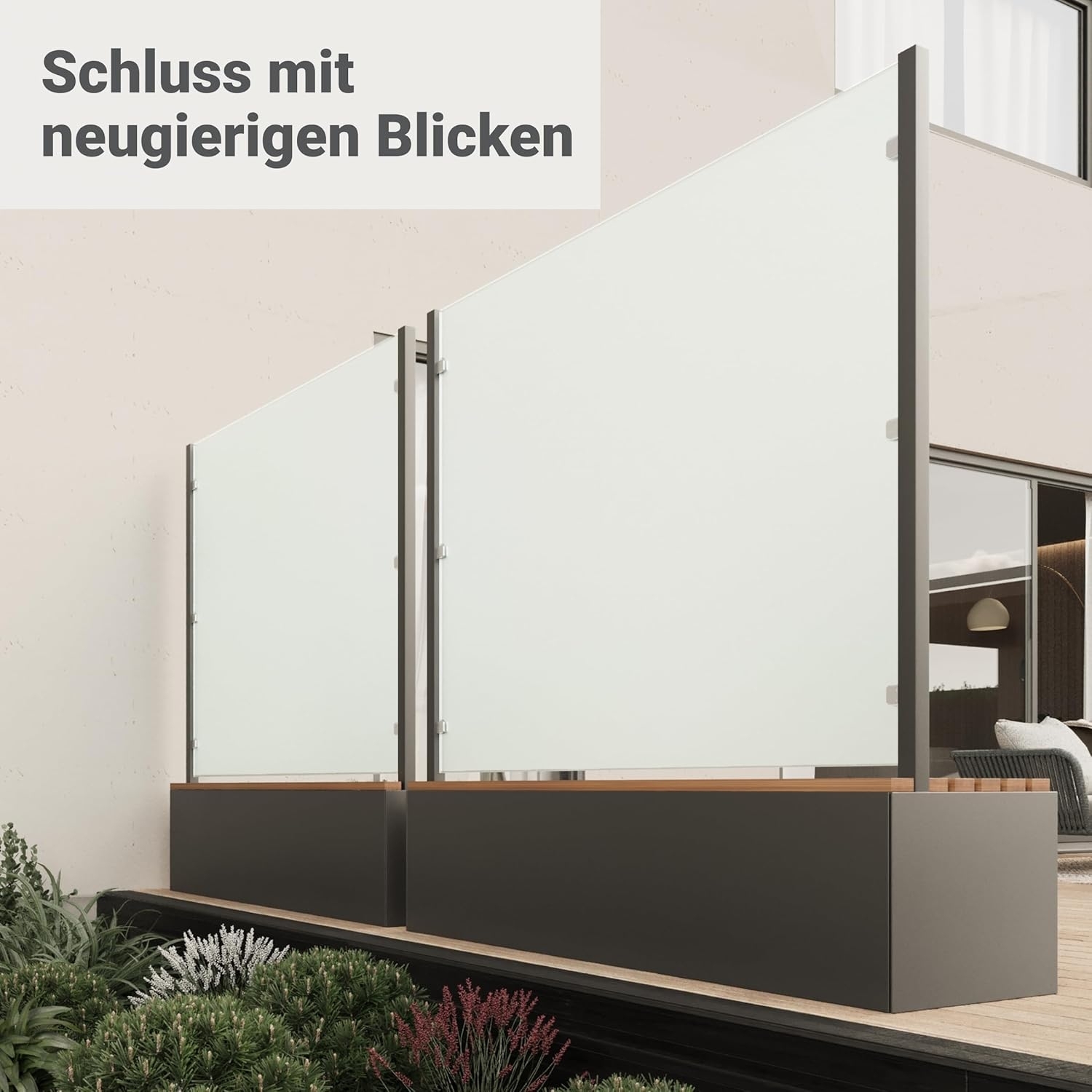 Sitzbank mit Sicht- & Windschutz 135 cm breit