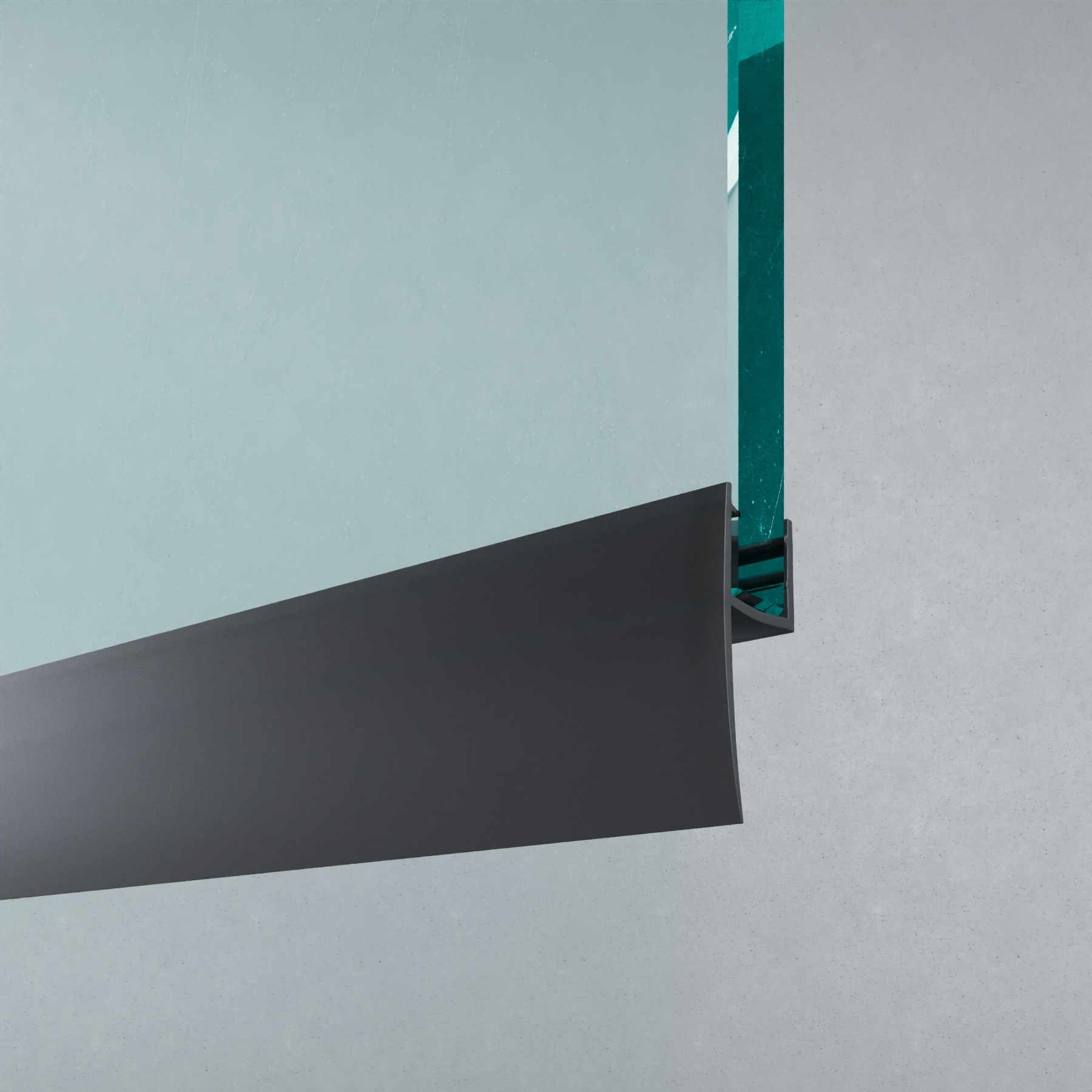 Lippendichtung | 6-8 mm Glas | 2500 mm | Schwarz Matt