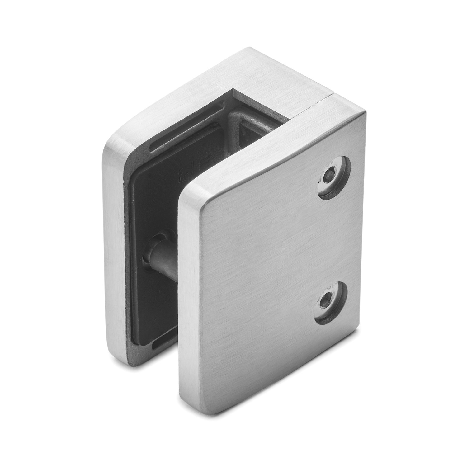 Eckiger Glashalter | gerader Anschluss | 13,52 mm