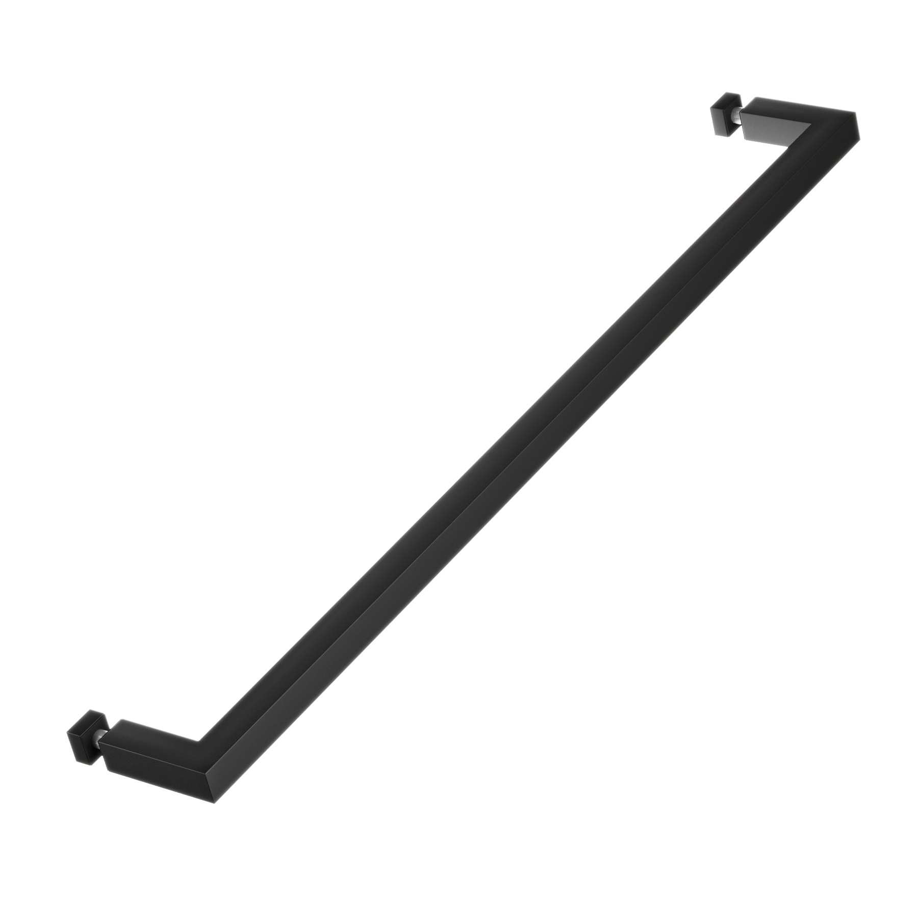 Handtuchhalter eckig | 500 mm | Schwarz Matt