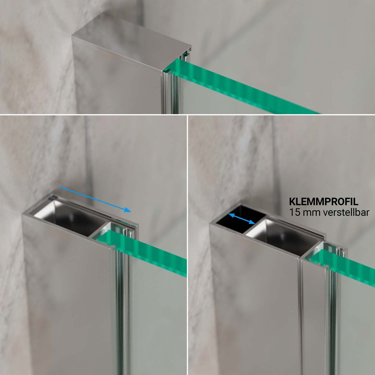 Walk-In Dusche AquaSplash | 120 cm x 200 cm | Hochglanz